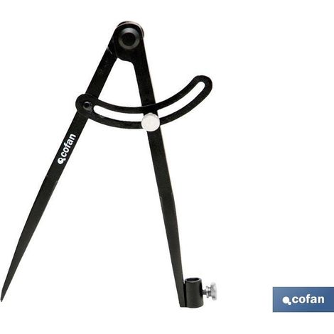 Punktzirkel mit Stütze und Fixator 200 mm