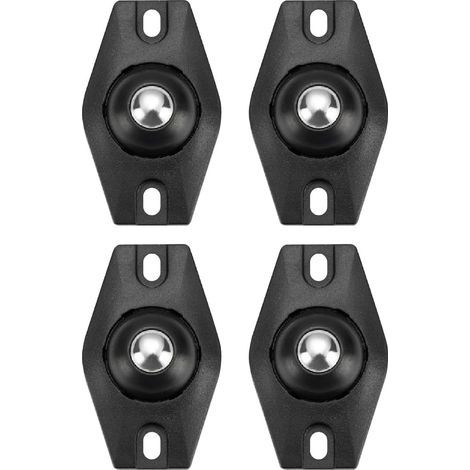 CCYKXA Piece Small Casters, Mini Furniture Casters, Swivel Casters, 360 Degree Self-Adhesive Swivel Casters, Mini Universal Self-Adhesive Wheel, For Trash Cans, Boxes, Furniture (Black) (1/5)