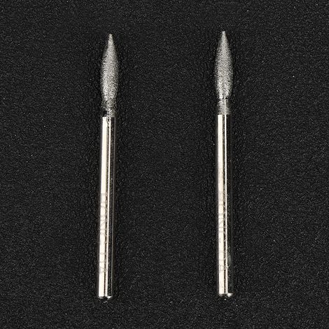 Ensemble de 30 aiguilles de meulage diamantées de type torche de 3 mm pour meuleuses électriques, forets diamantés et accessoires de sculpture sur jade (1/5)