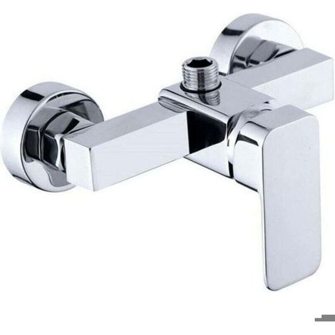 Mitigeur De Douche - Laiton Massif - Finition Chromée - Entrée Sortie 1/2 Pouces - Distance Entre Raccords 150 Mm - Anti-Goutte - 1 Pièce (1/4)