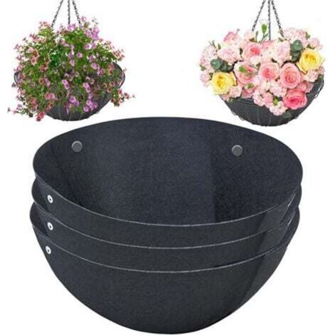 (14in) Insert de panier suspendu 3 pièces doublure de pot de fleur cadre de fenêtre installation de pot de fleur suspendu doublure de panier suspendu hydratant simple pot de fleur (1/4)