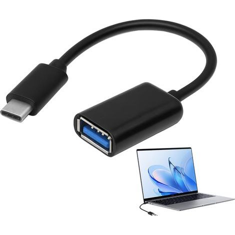 USB-OTG-Kabel für Mobiltelefone, USB-Stick-Adapter, OTG-Kabel kompatibel mit Samsung, kompatibel mit Typ-C-Geräten (schwarz) (1/5)