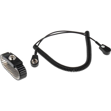 Bracelet de mise à la terre PSDE, longueur 2m, Métal, 10mm, Spiralé ( Prix pour 1 ) (1/3)