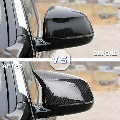 Außenspiegelabdeckung für BMW X3 X4 X5 X6 2014 2015 2016 2017 2018 F25 F26 F15 F16 Carbonfaser-Optik, Zugang Autobahn