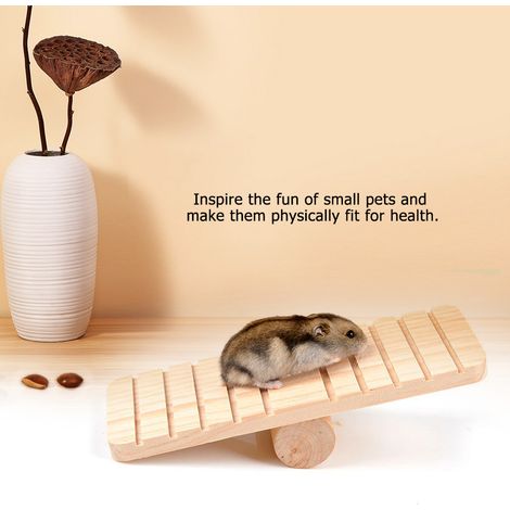 Petits animaux de compagnie : pont à bascule en bois, jouet pour hamster, souris, gerbille, chinchilla (1/5)