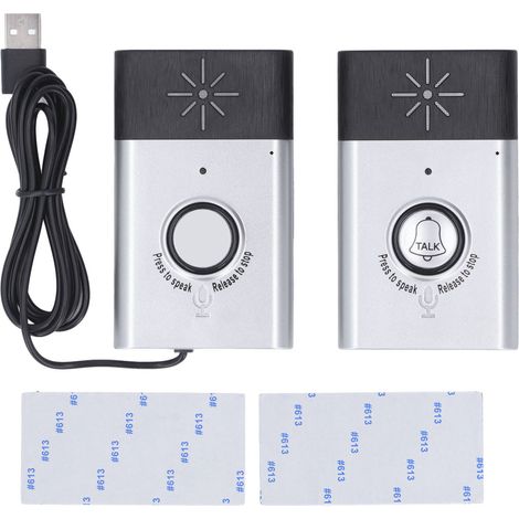 Sonnette sans fil avec interphone vocal, kit de sonnette vocale intelligente sans fil pour la maison-AquaForge