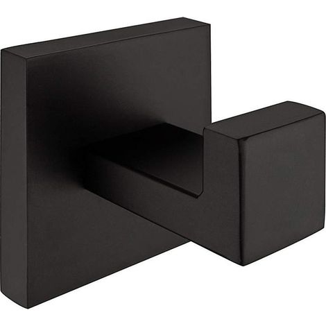 Crochet porte-serviettes , crochet de manteau en acier inoxydable , porte-serviettes, crochet mural de salle de bain de style industriel moderne(noir) (1/5)