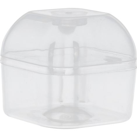 Boîte de rangement transparente pour exercice mâchoire, modèle L 5x5x5cm, coffret visible haute transparence pour entraîneur facial (1/5)