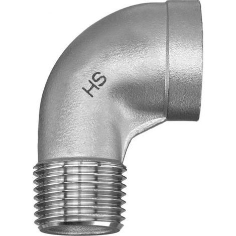 Hermann Schmidt angle en acier inoxydable 2000 2000 /4&quot 90° filetage intérieur/filetage extérieur