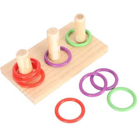 Anneau interactif coloré pour perroquet, jouet de table à mâcher et à poser, idéal pour les inséparables et les calopsittes (5 cm). (1/5)
