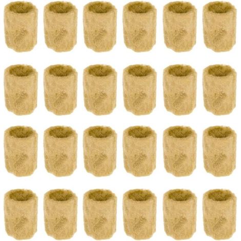 Ineasicer – Blocs de laine de roche 50 pièces – Bouchons hydroponiques pour semis – Idéal pour culture en intérieur – Matériau léger et isolant (1/4)