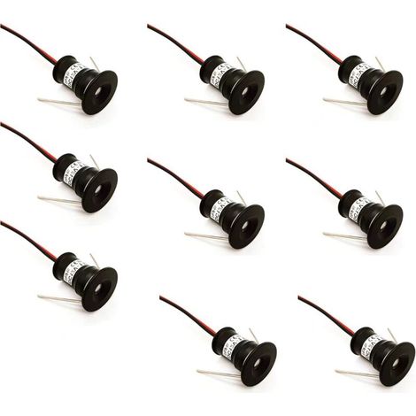 – Lot de 9 mini spots LED 12V 1W encastrables – Blanc chaud et froid – IP65 pour cuisines, escaliers, placards – Angle 120°