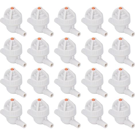 Hochdruckbeständiges, doppeltes 6-mm-Bewässerungs-Tropfstoppventil, 20 Stück