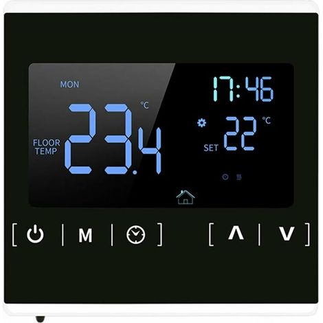 RHG Thermostat pour Chauffage électrique au Sol, température programmable et Affichage LCD avec Double température et Double contrôle, câble de capteur Externe, Thermostat Intelligent, (1/5)