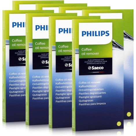 Philips Saeco CA6704/10 - Lot de 8 boites de 6 pastilles degraissantes de 1,6 g pour machine a cafe
