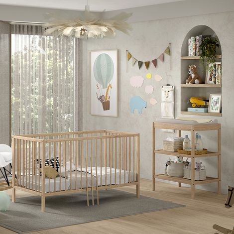 Cama evolutiva 70x140 y Cambiador Vipack Meryl Madera