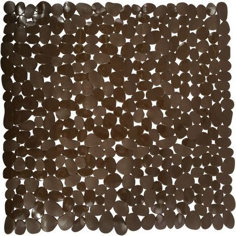 Tapis Fond de douche PVC GALETS 53x53cm Chocolat MSV