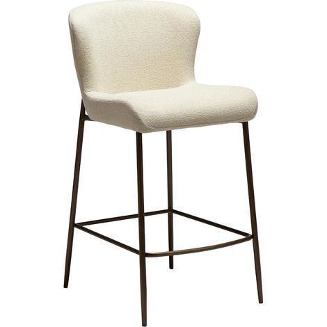 Glam Dan-Form Counterstuhl Bouclé offwhite.