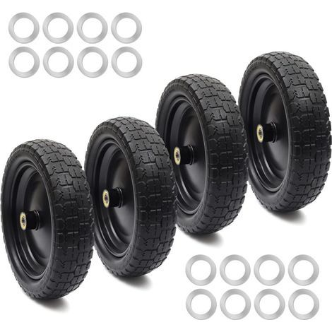 4PCS Roue de camion, pneus en caoutchouc plein résistant aux perforations, 13 pouces, jusqu'à 120 kg (1/5)