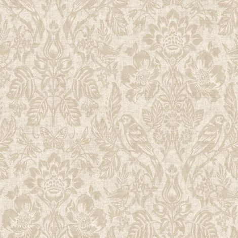 Holden Hawthorn Meadow Neutral Wallpaper Nature Botanical Birds Paste The Paper (1/4)