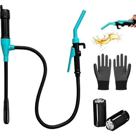 Pompe de Transfert électrique, Pompe à Siphon électrique, 2,4 GPM Pompe de Transfert Portable avec Buse de Contrôle du Débit, Pompe à Carburant pour Essence, Diesel, Huile, Gaz, Eau (1/5)