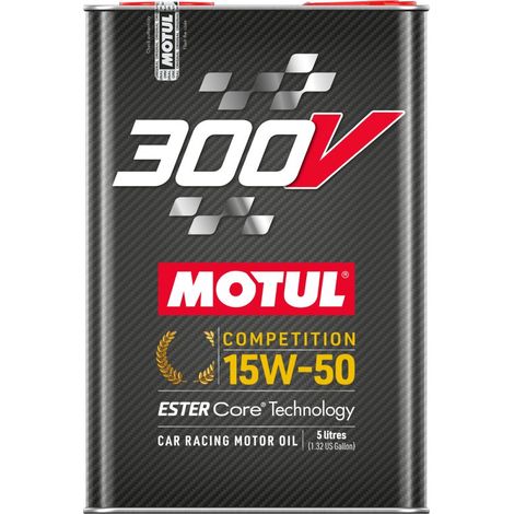 Huile Motul 15W50 5L 300V Compétition/Technologie Ester Core