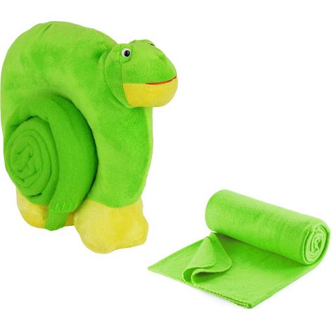 184561 Bufanda de peluche con manta DOLLYSSIMI 100x75  Modelo: Rana