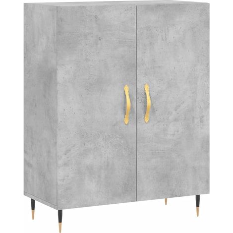 Maison Exclusive - Credenza Grigio Cemento 69,5x34x90 cm in Legno Multistrato (1/5)