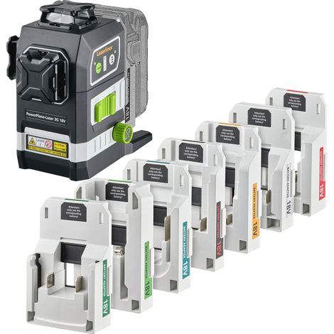 Draper 32168 Laserliner 036.380-1 PowerPlane-Laser 3G Multi-18V Set Three-Dimensional Green Laser