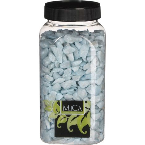 Mica Decorations Dekorative Steine hellblau 650 ml 1 kg Steine