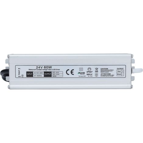 Alimentation étanche 60W IP67 LED, transformateur 24V AC100-265V, prise UE, bloc d'alimentation extérieur (1/5)