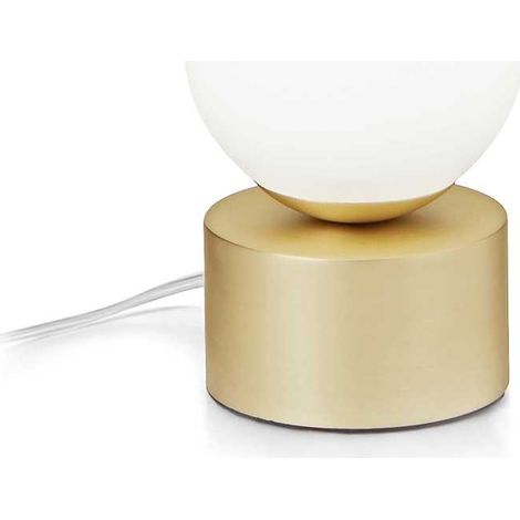 Ideal Lux PERLAGE Globe Tischleuchte Messing, eingebauter Schalter, nicht dimmbar (1/2)