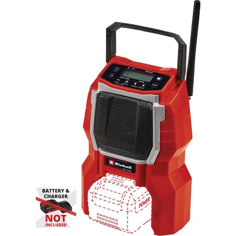 Einhell Radio sans fil TC-CR 18 Li BT - Solo PXC (18V, écran LCD, Bluetooth, Fréquence AM et FM) Livré sans Batterie ni Chargeur