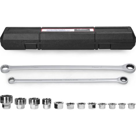 Hanzete 15 en 1 multifonction clé à cliquet manchon ensemble pratique moto vélo salle de bain climatiseur réparation automobile outil d'outils ménage combinaison - (1/5)
