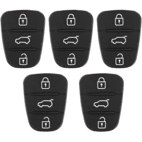 Almohadilla de botón, almohadilla de botón de goma, cubierta de botón para llave de coche, botón de goma para coche, almohadilla de botón compatible con Hyundai, almohadilla de botón compatible con Ki (1/4)