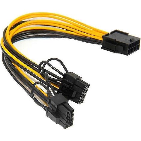 8-Pin-Buchse auf 8-Pin-Stecker (6-Pin + 2-Pin) Grafikkarten-Stromversorgungsadapterkabel – Gut (1/5)