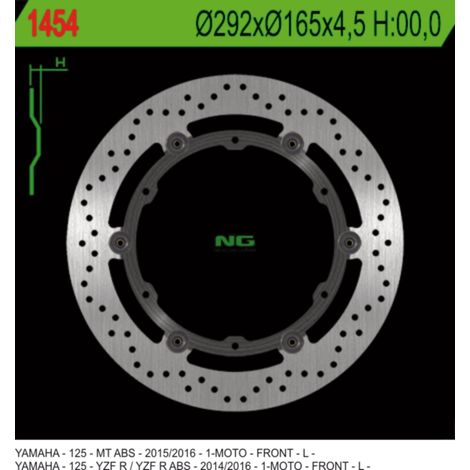 Disco de freno flotante profesional Yamaha YZF/MT 125 ABS 14-20