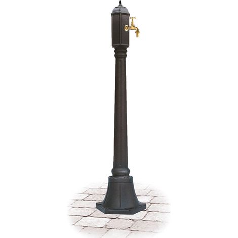 Fontana da Giardino con Rubinetto in Alluminio Morelli Gina Antracite (1/2)