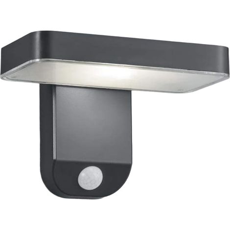 Applique murale d'extérieur en plastique avec détecteur de mouvement et LED 4,5 W Anthracite (1/5)
