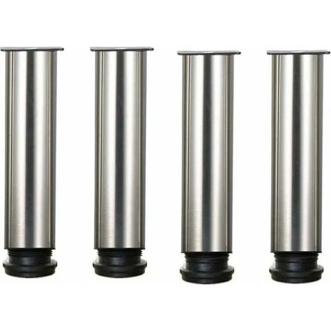 Furniture Leg-Set of 4 Stainless Steel Height Adjustable Furniture Legs for Sofa Table Cabinets - 25cm - 25cm (1/4)