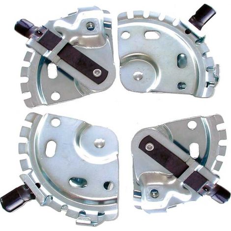 Set aus 4 Radheber, an den Gehäuse des Rasenmähers anzupassen (7 Höhenpositionen). Verkauft in 2 Beuteln mit 2 Stück.