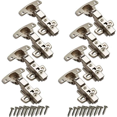 SOTECH 8 pièces Hettich Sensys Paumelle 8645i TH52 Butée centrale Angle d'ouverture 110° Charnière Amortisseur Hauteur (Distance) 1,5 mm incl. vis M4x16mm (1/5)