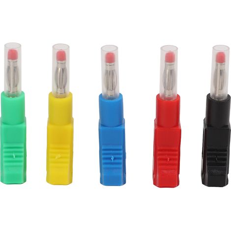 10 Stück 4 mm einziehbare Bananenstecker-Testspitzen, lötbar, CAT II 600 V 32 A, mehrfarbig, für digitale Geräte (1/5)