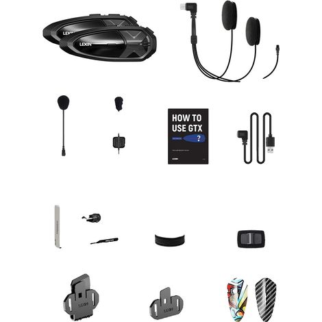 Intercom de moto, Bluetooth 5.0, son stéréo Hi-Fi, Paquet double 2PCS (1/2)