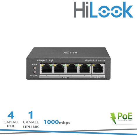 SWITCH 4CH 1000MBPS POE + 1 GIGABIT UPLINK 38W