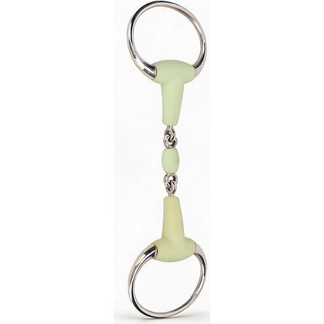 Mors de Cheval Durable en Acier Inoxydable pour L'entraînement avec Mors à Filet en Caoutchouc au Goût de Pomme pour la Course 1 X de Bouche (1/5)