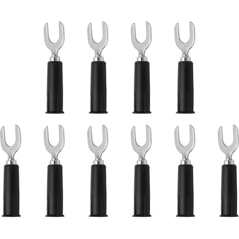 10 pièces Connecteurs Banane Type U Laiton Noir 4mm pour Câbles Électriques - Embouts à Souder (1/5)
