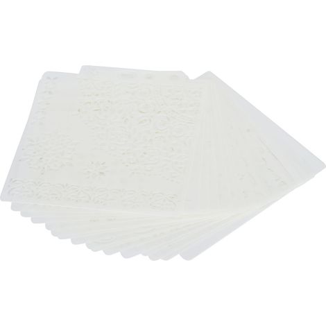 Ensemble de 16 pochoirs de mandala pour la peinture et le dessin, idéal pour les loisirs créatifs.