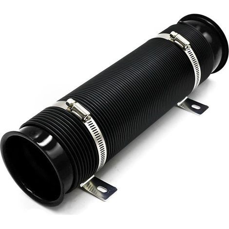 Manguera de admisión de aire frío universal para coche, kit de manguera de admisión de aire frío de 76 mm (3 pulgadas), manguera de conducto de admisión de aire frío universal para coche, color negro. (1/5)