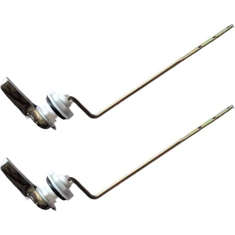 Bardusch-Lot de 2 poignées de chasse d'eau de rechange compatibles avec les poignées à levier de réservoir de toilette à montage latéral (1/5)